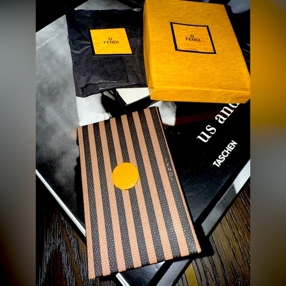 Fendi vintage address book Black pristine  including all packaging